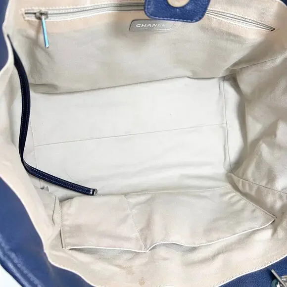 Chanel Glazed Calfskin Large Deauville Tote Bag - Picture 10 of 14